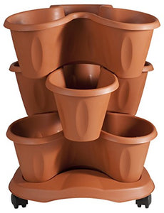 VASO TRIFOGLIO SET 3PZ. C SOTT TERRACOTT
