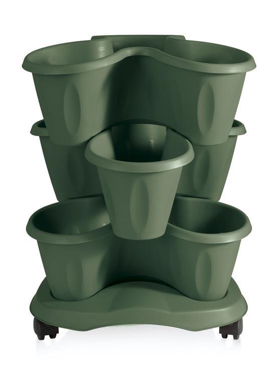 VASO TRIFOGLIO SET 3PZ. C/SOTT VERDE