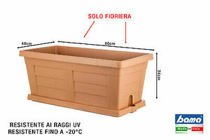 FIORIERA LEGNO CM 80 COTTO CHIARO