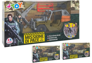 PLAYSET MILITARE C/FUORISTRADA/PERS./AEREO 3ASS.