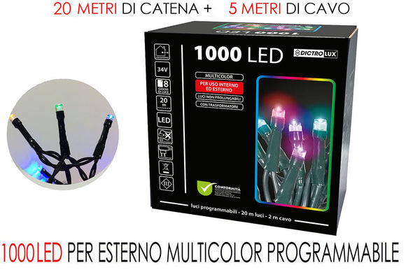 1000 LUCI LED MULTICOLOR X ESTER. PRO