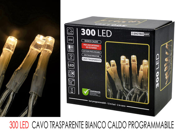 300 LED B.CALDO X EST CAVO TRASP.  PROG.