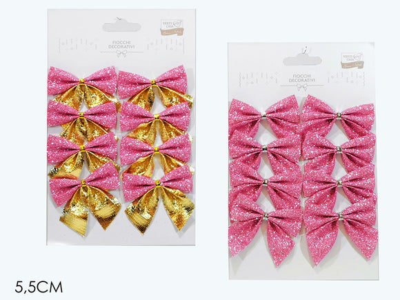 SET 8 FIOCCHI 5.5CM ROSA 2ASS.