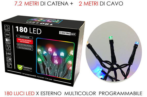 180 LUCI LED MULTICOLOR