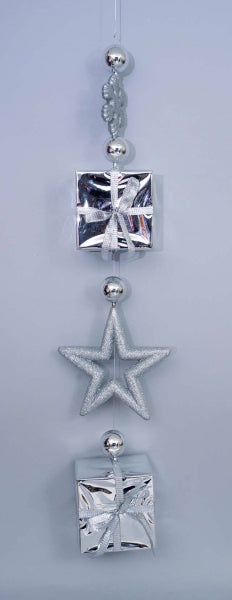 PENDENTE ARG.CM.12O PVC PACCHI REGALO/STELLE/SFERE/FIOCCHI N