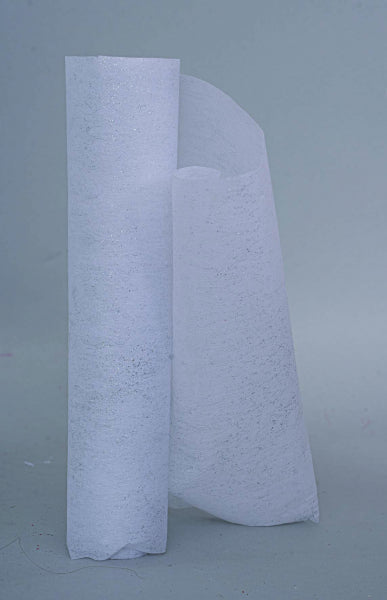 ROTOLO TNT CM.30X3MT BIANCO C/GLITTER