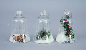 DISP.CAMPANA PVC TRASP.MM.90 C/NEVE  POLIST.E DECORI MOD.ASS