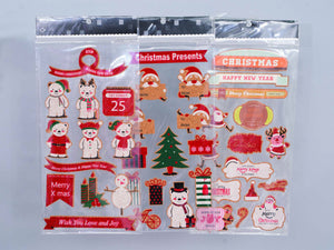 STICHER SUGHERO SU CARTELLA CM.29X15 DECORI NATALIZI ASSORTI