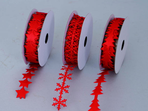 NASTRINO ROSSO MM.15X2MT.POLIESTERE DEC.FIOCCO/STELLA/ALBERO
