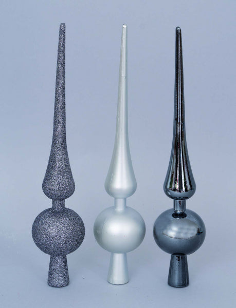 PUNTALE CM.30 PIOMBO MET/GLITTERATO/SATINATO IN BST