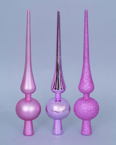 PUNTALE CM.30 ROSA MET/GLITTERATO/SATINATO IN BST