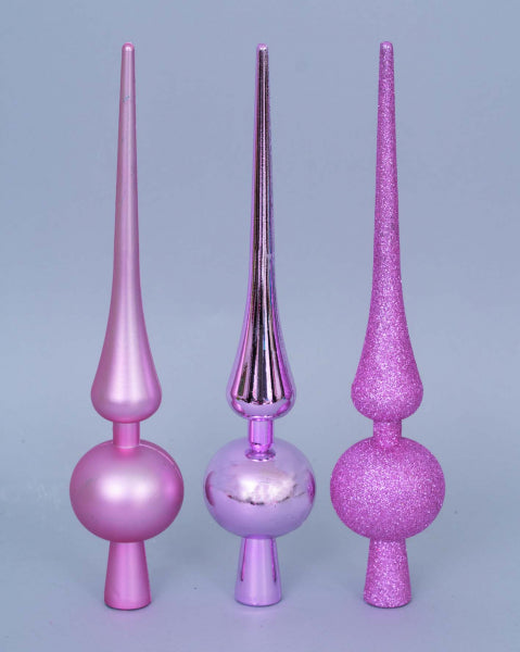 PUNTALE CM.30 ROSA MET/GLITTERATO/SATINATO IN BST