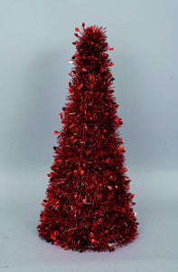 ALBERO CONICO CM.50 FILO ROSSO C/STELLINE