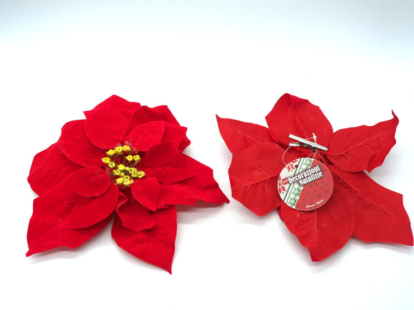 STELLA DI NATALE 22CM. C/CLIP COL. ROSSO