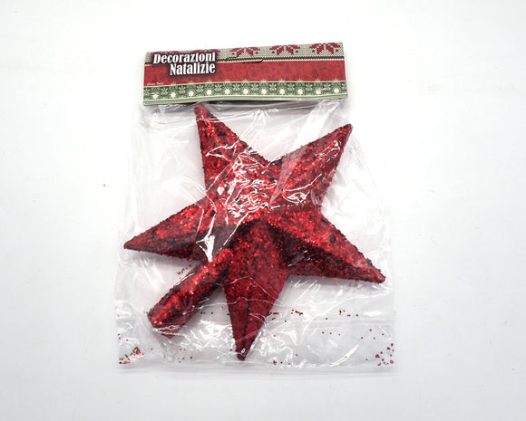 PUNTALE STELLA LUCENTE H.24X22CM. ROSSO