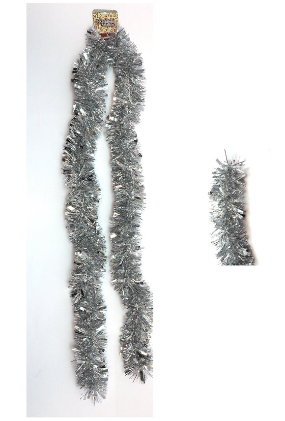 FILO DECORATIVO ALBERO ARGENTO C/FILI SPECCHIATI L.200/DIAM.