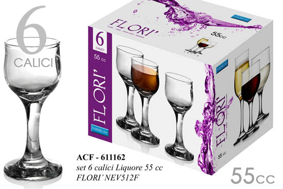 6 CALICI LIQUORE FLORI  55C