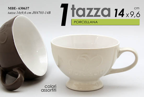 MBE/1PZ TAZZA 14*9,6CM ASS JH4703/14B