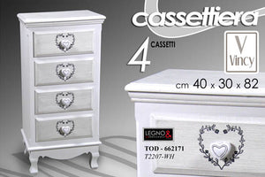 TOD/CASS.4 POSTI 40X30X82 VINCY T2207-WH