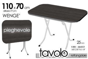 URU/TAVOLO WENGE25MM 70*110*77 0158