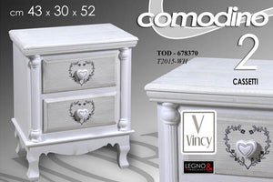 TOD/COMODINO VINCY 43*30*52CM T2015/WH