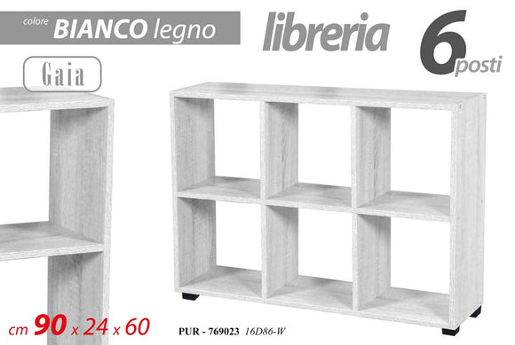 PUR/LIBRERIA 6P GAIA 90*24*60 16D86-W