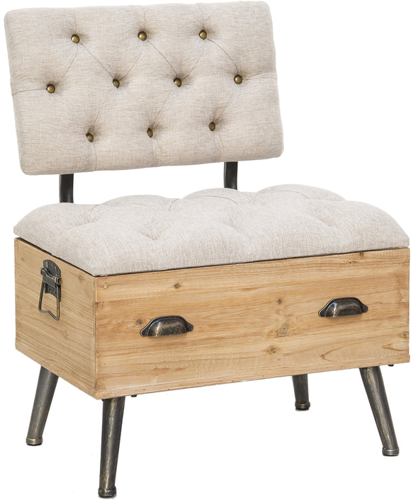 POUF STORAGE INDUSTRIAL C/SCHENALE 61X52X77CM KLAMORE