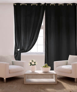TENDA VELVET TOTAL BLACK KLAMORE 140X280CM