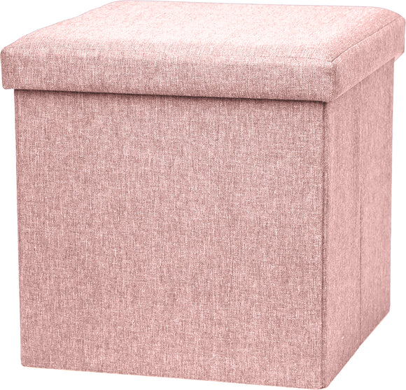 POUF TEX 38*38CM ANTIQUE PINK