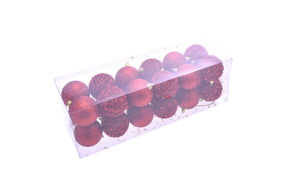 BOX 24 SFERE 6CM DEC.31 ROSSO