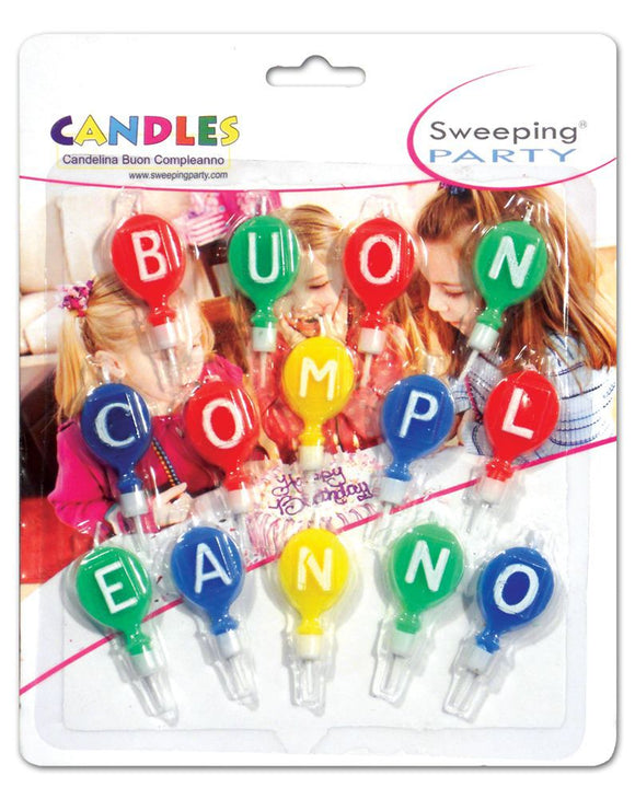 CANDELINE BUON COMPLEANNO MULTICOLORE