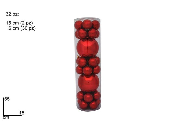 BOX 32 PALLINE ROSSO