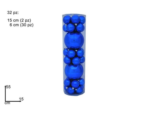 BOX 32 PALLINE BLU