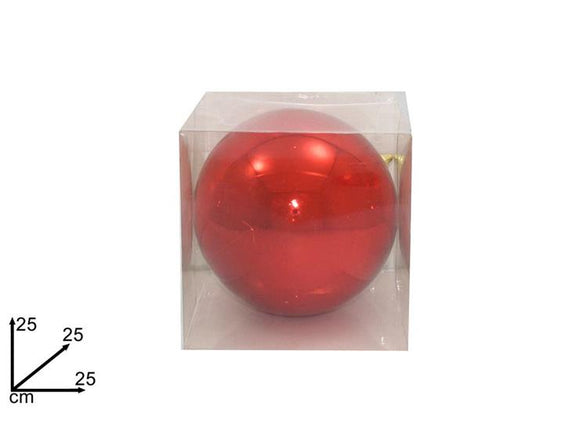 PALLA 25CM BOX PVC LUCIDA ROSSA