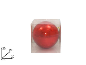 PALLA 20CM LUCIDA IN BOX PVC ROSSO 2A1E11/R