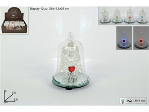 CAMPANA CON ANGELOVETRO CON LUCE IN DISPLAY