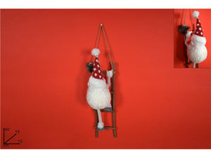 BABBO NATALE SU SCALA 40CM PELLICCIA+ TESS GLITTERATO DY2010