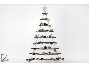 DIETROPORTA ALBERO DI NATALE C/LEGNI CAMPANELLI E PIGNE SILV