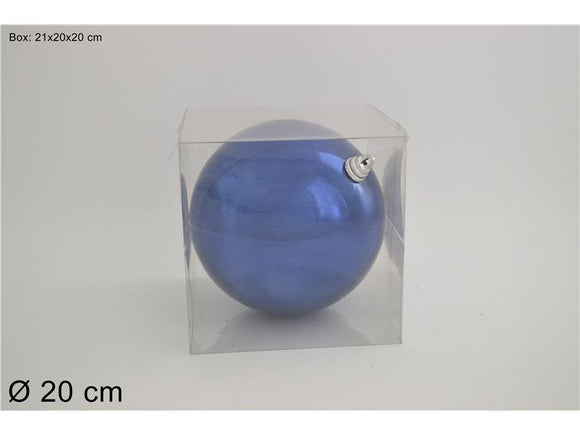 PALLA 20 CM LUCIDA IN BOX PVC BLU 2A1E11/DB