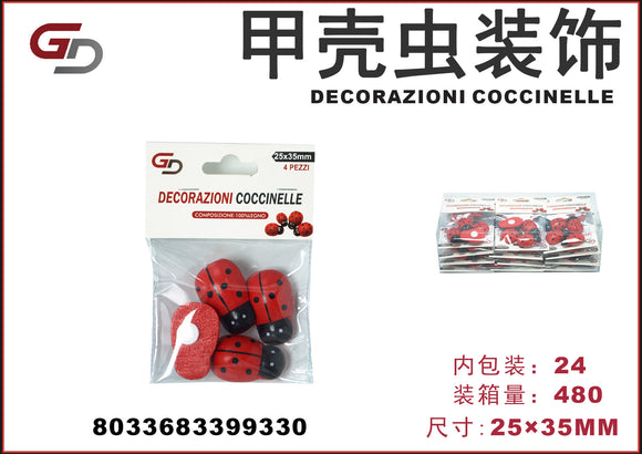 DECORAZIONI COCCINELLE 1/24 PZ.25*35MM CT480