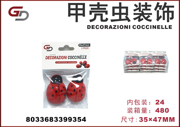 DECORAZIONI COCCINELLE 1/24 PZ.35*47MM CT480