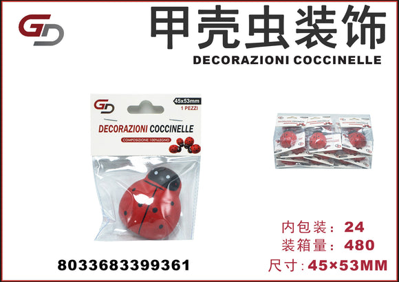 DECORAZIONI COCCINELLE 1/24 PZ.45*53MM CT480