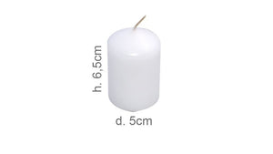 CANDELA PILLAR BIANCO OPACO D.5*6.5 CM