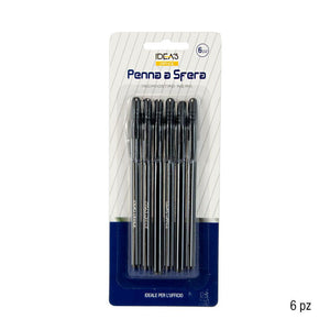 PENNE BALLPOINT 6PZ.NERO
