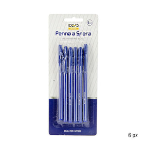 PENNE BALLPOINT 6PZ BLU