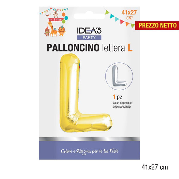 PALLONCINO L 41x27CM ORO/ARGENTO ASSORTITO