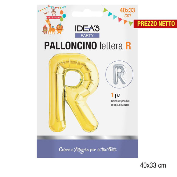 PALLONCINO R 40x33CM ORO/ARGENTO ASSORTITO