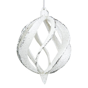 PALLINA GLITTER WHITE CM.8,8X8,5X10