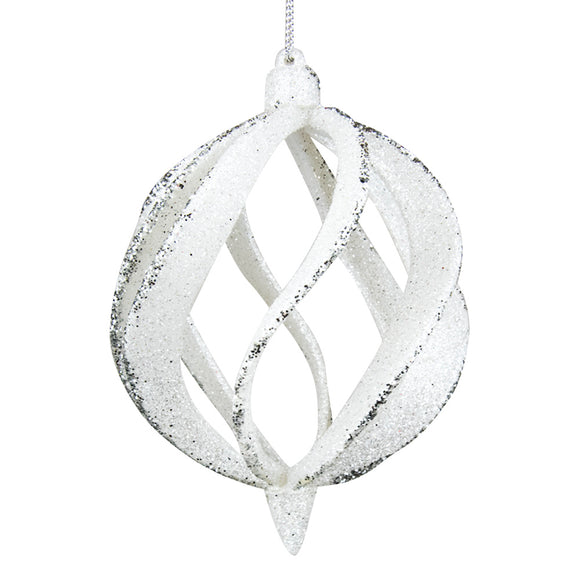 PALLINA GLITTER WHITE CM.8,8X8,5X10