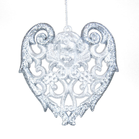 CUORE GLITTER WHITE CM.9X3X10